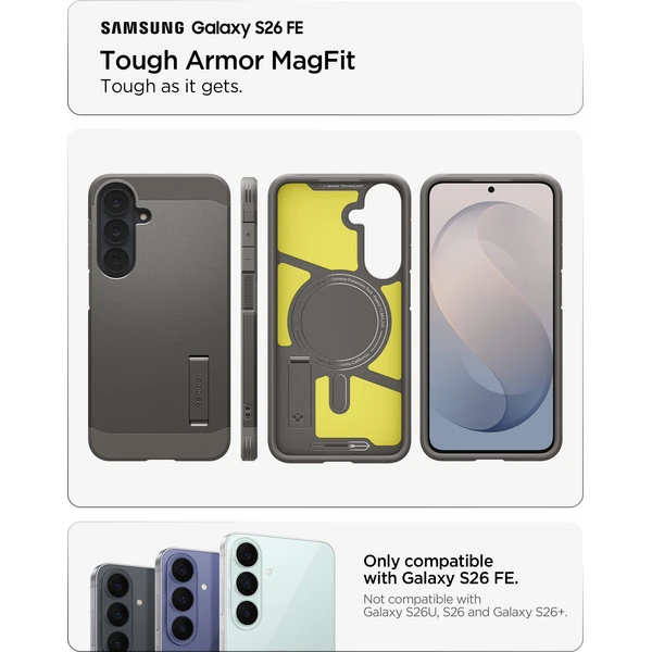 Spigen Tough Armor MagSafe kryt Samsung Galaxy S26 FE gunmetal - Puzdra - Obrázok c42bb9a29ea244a1ab44ac3bc80c01b3