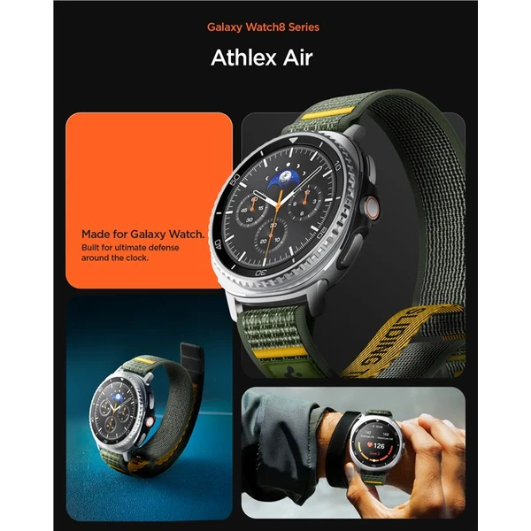 Spigen Athlex Air Band remienok Samsung Galaxy Watch8 46/44/40mm zelený - Remienky - Obrázok c42e87f7cd0a4305a9edab73eb6f0501