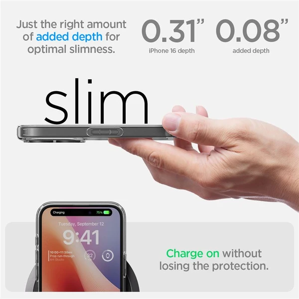 Spigen Ultra Hybrid kryt iPhone 16 crystal clear - Puzdra - Obrázok c4625a5047784ce0aefd47051819b7b8
