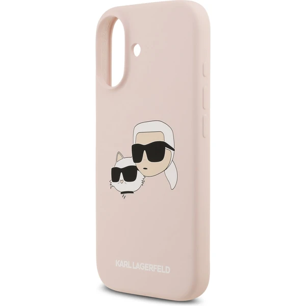 Karl Lagerfeld Liquid Silicone Double Heads MagSafe kryt iPhone 17 ružový - Puzdra - Obrázok c4736e5539e94990810488bcf883c472