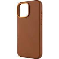 FIXED MagLeather kožený kryt s MagSafe Apple iPhone 16 Pro Max hnedý - Puzdra