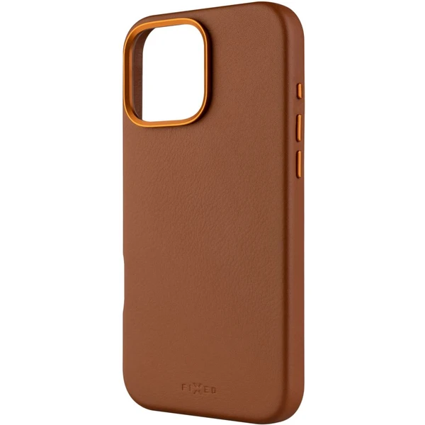 FIXED MagLeather kožený kryt s MagSafe Apple iPhone 16 Pro Max hnedý - Puzdra - Hlavný obrázok