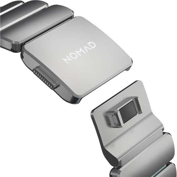 Náramok Nomad Stratos Band FKM Apple Watch 45/46/49mm Natural Titanium/Icy Blue - Remienky - Obrázok c49941dc770f48e7a9d7f853c36a40b1
