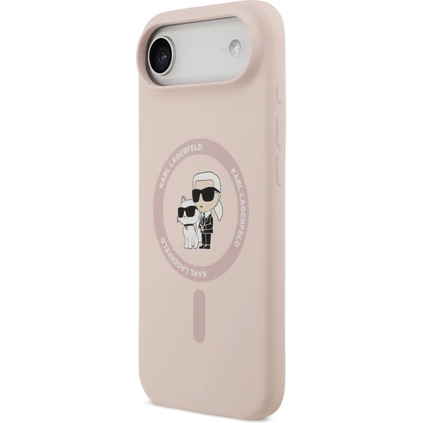 Karl Lagerfeld Liquid Silicone Karl a Choupette MagSafe kryt iPhone Air ružový - Puzdra - Obrázok c4a3fca0da164b9896a465fece38bcaa