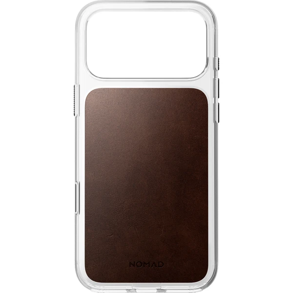 Nomad Clear Leather (Horween) MagSafe kryt iPhone 18 Pro Max Rustic Brown - Puzdra - Obrázok c4ab2d56624346508c9e0ac961cdc9d6
