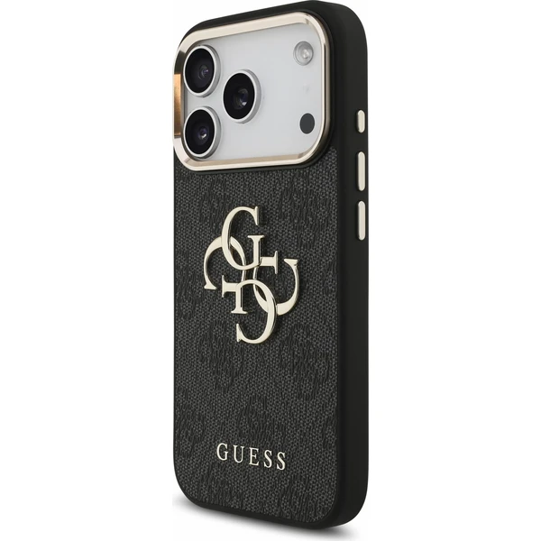 Guess PU 4G Metal Logo Strap Zadný kryt pre iPhone 18 Pro Black - Puzdra - Obrázok c4e1f977fb01424597b14bc20a294632