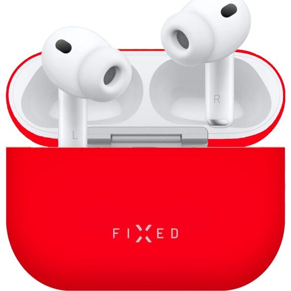 E-shop FIXED Hodvábne silikónové puzdro pre Apple AirPods Pro 3 červené