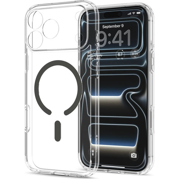 Spigen Ultra Hybrid MagSafe kryt iPhone 18 Pro/17 Pro clear graphite - Puzdra - Obrázok c4efea1751ad4f46bee77b36d0c598ed
