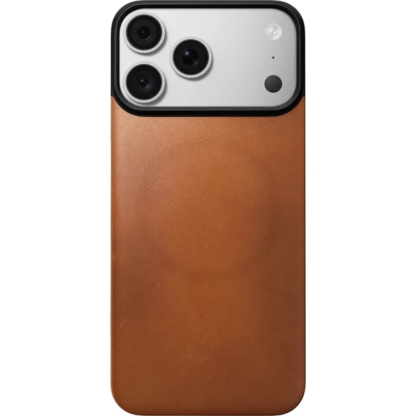 Nomad Magnetic Leather Back (Horween) MagSafe kožený kryt iPhone 17 Pro Max/18 Pro Max Saddle - Puzdra - Obrázok c4fb2c475b654e9797bd803d192ea6a5