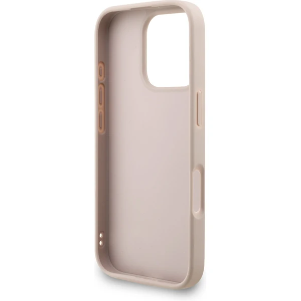 Guess PU 4G Metal Logo Strap kryt iPhone 16 Pre ružový - Puzdra - Obrázok c4fc8e1d1bf24b7cb1a7dc47a0ecf806