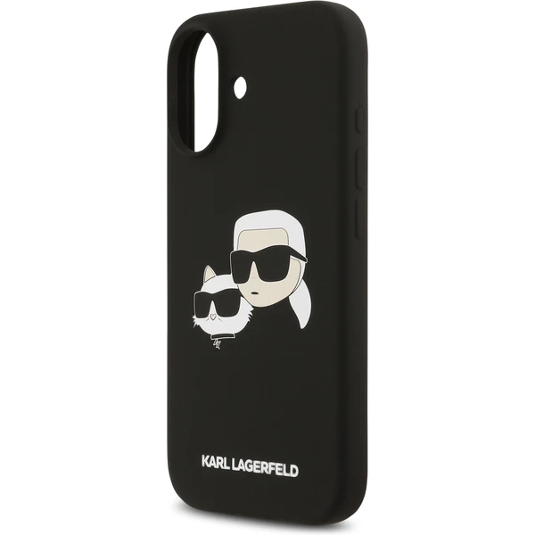 Karl Lagerfeld Liquid Silicone Double Heads MagSafe kryt iPhone 17 čierny - Puzdra - Obrázok c503d4f7e558489fa732299e934a5b2e