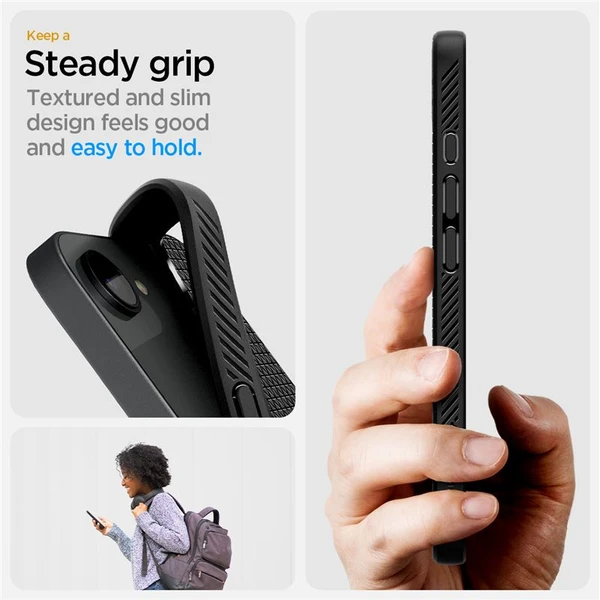 Spigen Liquid Air MagSafe kryt iPhone 17e/16e matne čierny - Puzdra - Obrázok c511dd867ab947348315fa872e3c4c12