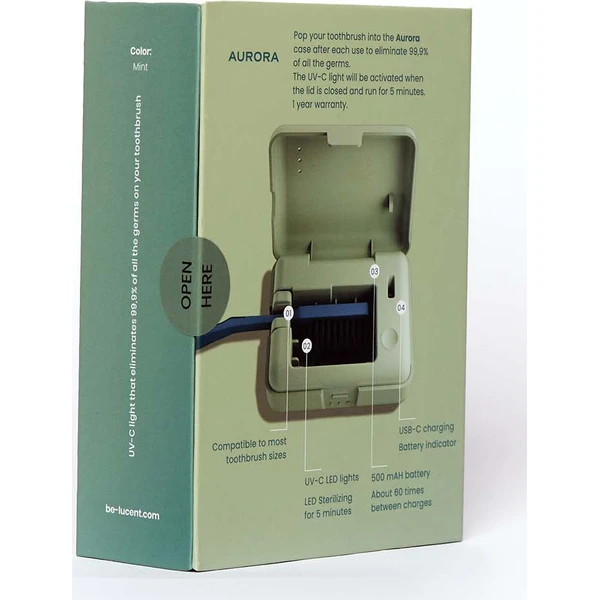 Be Lucent Aurora Sterilizing sterilizátor na kartáčky mentolový - Sterilizátory - Obrázok c523bb51f27546789fe047c572993098