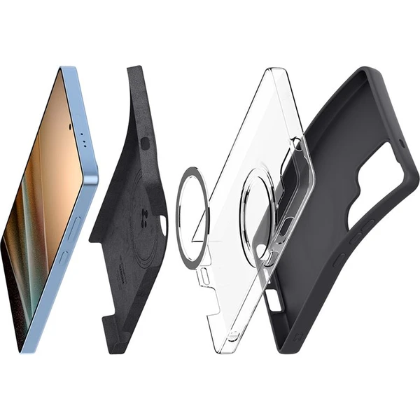 Spigen Silicone Fit MagSafe kryt Samsung Galaxy S25 Ultra čierny - Puzdra - Obrázok c5382ebc9c1a4cfab14edda492195926