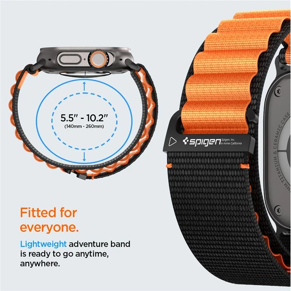 Spigen Fabric Band (hook) remienok Apple Watch 49/46/45/44mm čierny/oranžový - Remienky - Obrázok c547da1582404993ad5e19217b7b3cd5