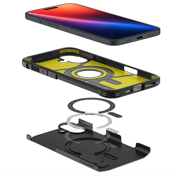 Spigen Tough Armor MagSafe kryt iPhone 16 Plus black - Puzdra - Obrázok c5624042a3524c17a760f331f668e852