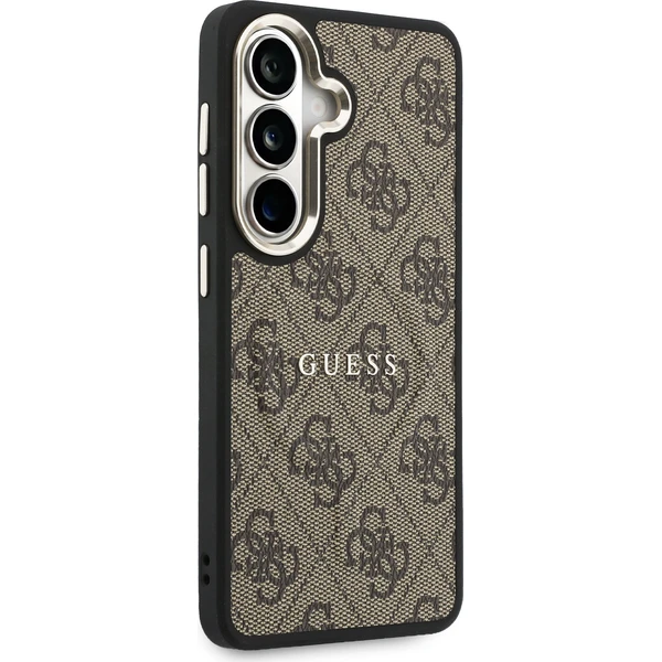 Guess PU Leather 4G Gold Frame Magnetický kryt Samsung Galaxy S26+ hnedý - Puzdra - Obrázok c5716de7dd70477b8bc710562e30b7ea