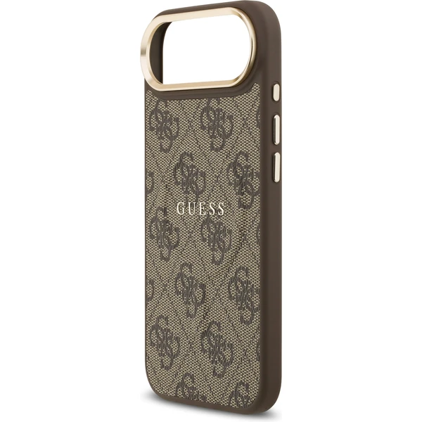 Guess PU Leather 4G Gold Frame MagSafe kryt iPhone Air hnedý - Puzdra - Obrázok c5988b5adbc849f19ffd3339889f8488