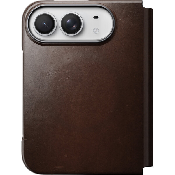 Nomad Traditional Leather Folio (Horween) MagSafe kožené puzdro iPhone Duo rustikálna hnedá - Puzdra - Obrázok c5a7ce52c6ef491eb35aa8f3a4ff10f4