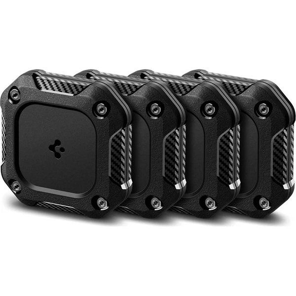 Spigen Tough Armor IP67 vodotesné puzdro pre Apple AirTag čierne (4 ks) - Puzdra - Hlavný obrázok