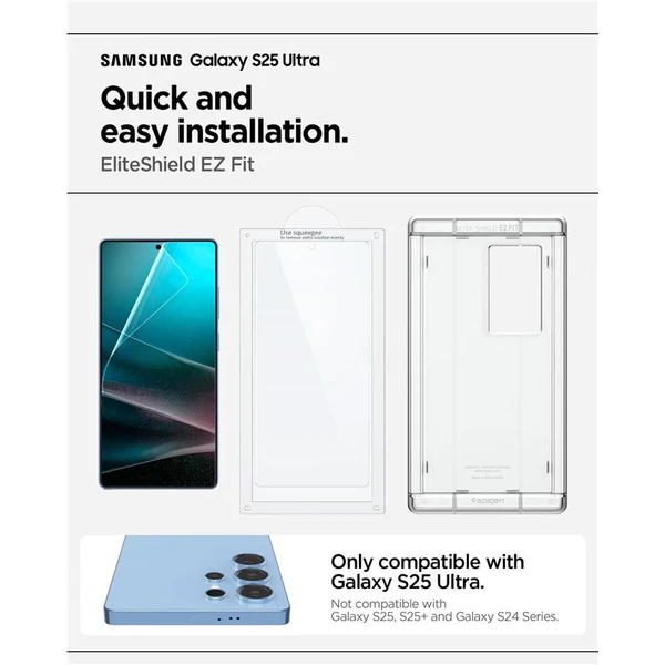 Spigen EliteShield EZ Fit HD ochranná fólia Samsung Galaxy S25 Ultra - Ochranné fólie a sklo - Obrázok c5cb98e7696346f982c814f17bbae975