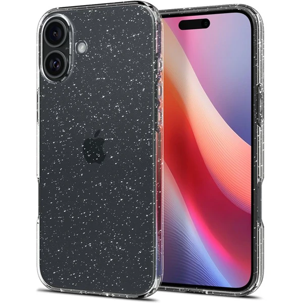Spigen Liquid Crystal Glitter kryt iPhone 16 crystal quartz - Puzdra - Hlavný obrázok