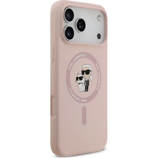 Karl Lagerfeld Liquid Silicone Karl and Choupette MagSafe kryt iPhone 18 Pro Max růžový - Puzdra - Obrázok c6177edff50b49549f2b78a8f7be7930