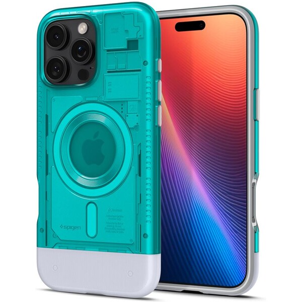 Spigen Classic C1 MagSafe kryt iPhone 16 Pro bondi blue