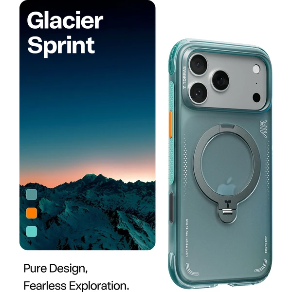 Torras Ostand Q3 Air MagSafe kryt iPhone 17 Pro glacier sprint - Puzdra - Obrázok c652614d9ad043a3b8f25a0ccca8fea9