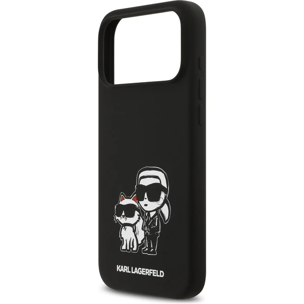 Karl Lagerfeld Liquid Silicone K&CH Sketch MagSafe kryt iPhone 17 Pro Max čierny - Puzdra - Obrázok c66fea4f4d8f48ba930c25b5df28e6c4