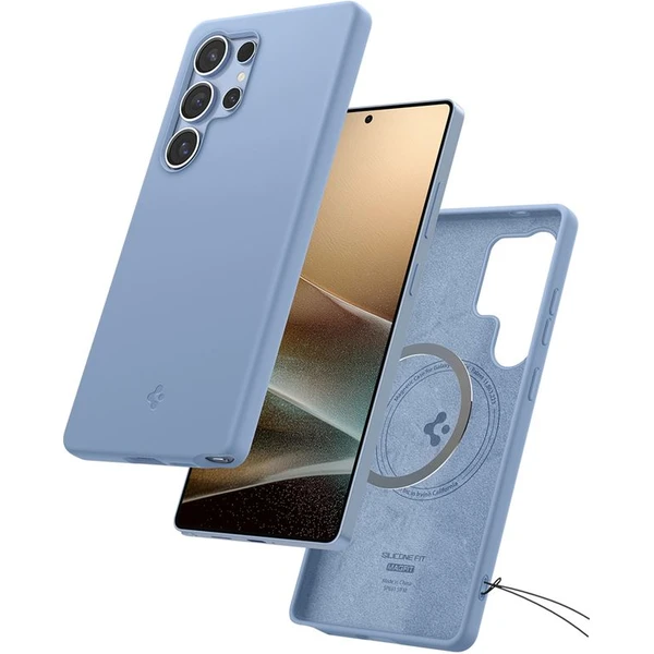 Spigen Silicone Fit MagSafe kryt Samsung Galaxy S25 Ultra zafírovo modrý - Puzdra - Obrázok c67683c8645e4e4abe1803d7e0d37be7