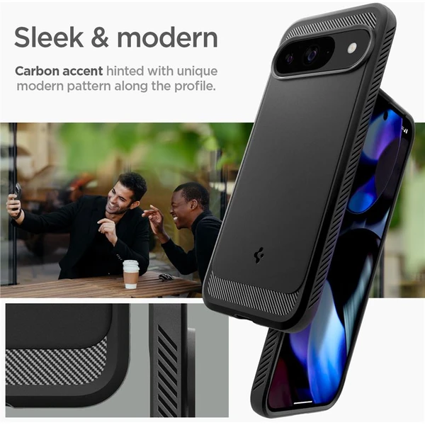 Spigen Rugged Armor kryt Google Pixel 9 Pro/Pixel 9 matne čierny - Puzdra - Obrázok c694bdafc421412bb9b694cd790a2ef0