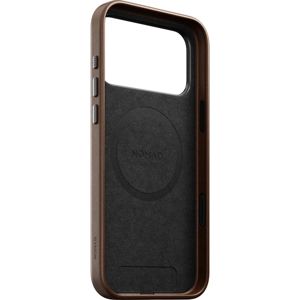 Nomad Traditional Leather MagSafe kožený kryt iPhone 17 Pro Max/18 Pro Max Brown - Puzdra - Obrázok c6bdff4bb37847938539a611df5a9d03