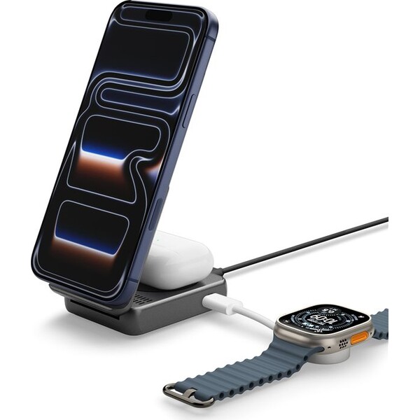 E-shop Spigen Essential MagSafe 2in1+C Qi2/MagSafe nabíjačka (25W) čierna