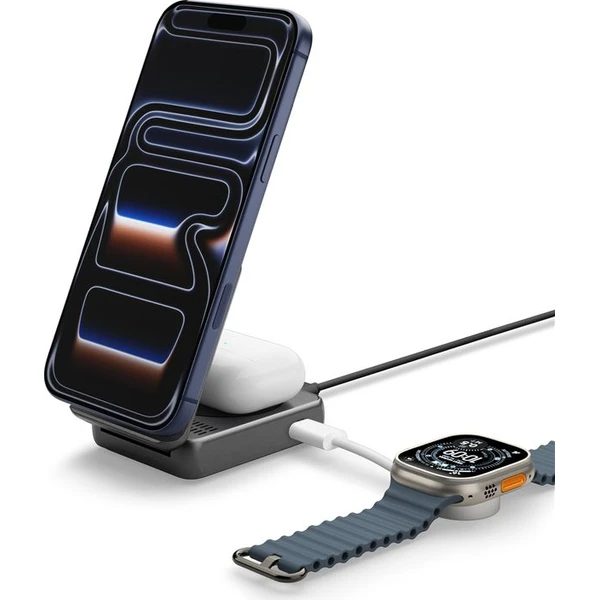 Spigen Essential MagSafe 2in1+C Qi2/MagSafe nabíjačka (25W) čierna - Nabíjačky - Hlavný obrázok