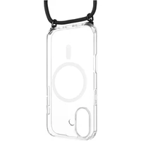 FIXED MagPure Neck kryt s čiernou šnúrkou na krk pre Apple iPhone 17 - Puzdra