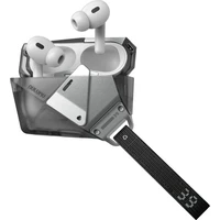 Aulumu A39 Geometric Case puzdro AirPods Pro 3 Priehľadná sivá - Puzdra