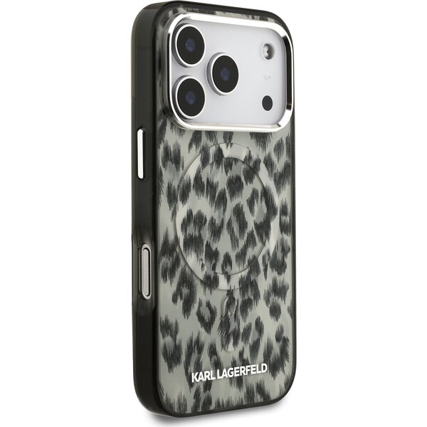 Karl Lagerfeld IML Leopard MagSafe kryt iPhone 17 Pro hnedý - Puzdra - Obrázok c6fe1ec1212840b192e9bceec486447b