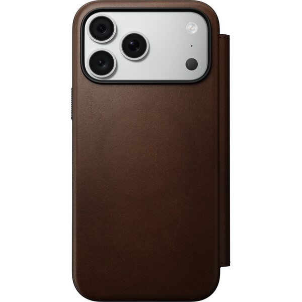 Nomad Modern Leather Folio MagSafe kožené puzdro iPhone 17 Pro Max/18 Pro Max Brown - Puzdra - Obrázok c70bc8b24c784cda9351b267226fca27