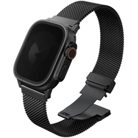 UNIQ DANTE PRE APPLE WATCH SELF ADJUSTABLE MESH STEEL BAND 49/46/45/44MM - GRAPHITE BLACK (GRAPHITE - Remienky