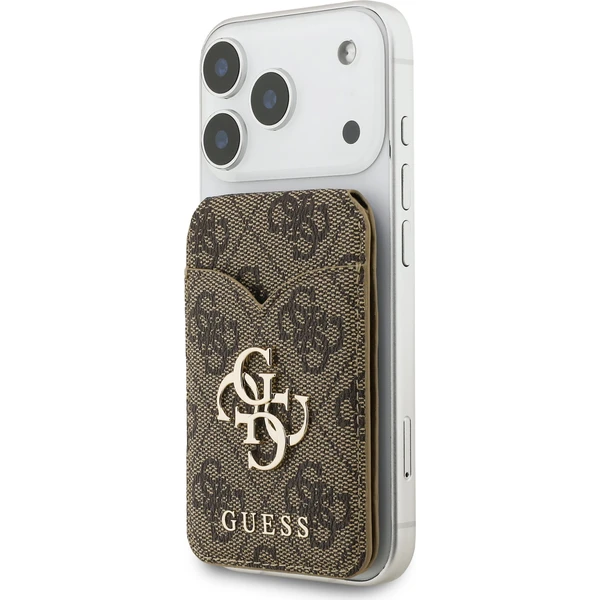 Guess PU 4G Mirror MagSafe Cardslot peňaženka so stojanom hnedá - Peňaženky - Obrázok c7317d9fac364260bdf5e3fd5600ad51