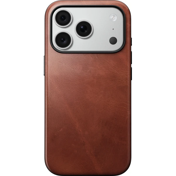 Nomad Modern Leather (Horween) MagSafe kožený kryt iPhone 17 Pro/18 Pro Olde Dublin - Puzdra - Obrázok c77c86f93b1f4e57be0578450d432021