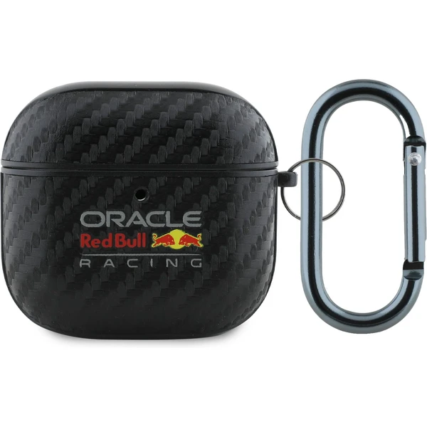 Oracle Red Bull Racing PU Karbónové puzdro AirPods 4 čierne - Puzdra - Hlavný obrázok
