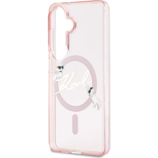 Karl Lagerfeld IML Choupette Karl Script Logo Magnetický kryt Samsung Galaxy S26 ružový - Puzdra - Obrázok c7ac367777eb47008fcc83e0de494495