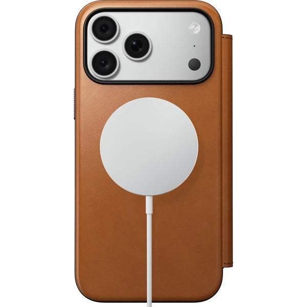 Nomad Modern Leather Folio (Horween) MagSafe kožené puzdro iPhone 17 Pro Max/18 Pro Max Saddle - Puzdra - Obrázok c7e16023a00e4e3aaded67e1597ccf18