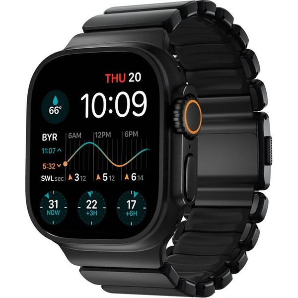 E-shop Nomad Stratos Band FKM remienok Apple Watch 45/46/49mm Black Titanium/Black