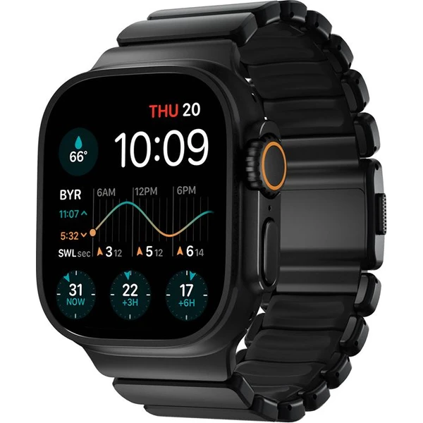 Nomad Stratos Band FKM remienok Apple Watch 45/46/49mm Black Titanium/Black - Remienky - Hlavný obrázok