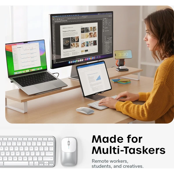Satechi Slim CEX1 Wireless Combo (Keyboard and Mouse) - US English - Silver - Klávesnicové sety - Obrázok c809af6f1b404a74a52ddc1f2be80612