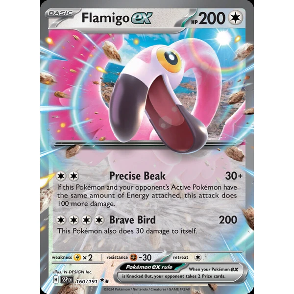 Flamigo ex (SSP 160) - Surging Sparks [Holo] - Kusové karty - Hlavný obrázok