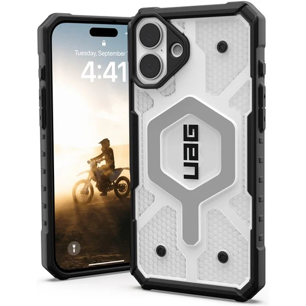 UAG Pathfinder Clear Magsafe kryt iPhone 16 Plus biely - Puzdra - Hlavný obrázok